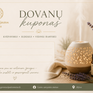 Dovanų kuponas kvėpavimo arba aromaterapijos sesijai